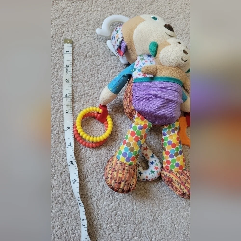 Eric Carle Plush Monkey Rattle Crinkle Stuffed Animal Baby Toy 11